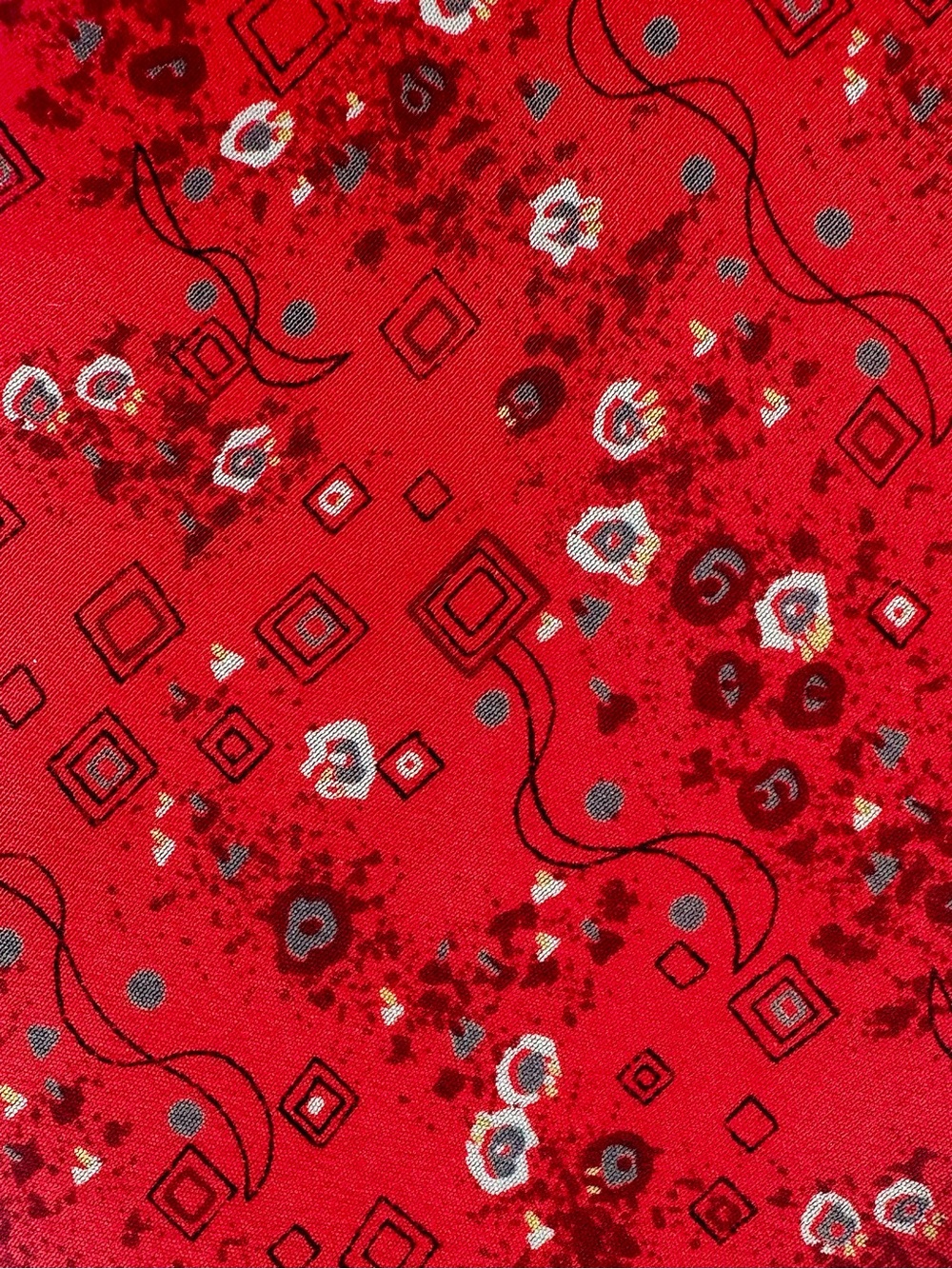 Pierre Balmain Red Floral Silk Tie - Picture 4 of 7